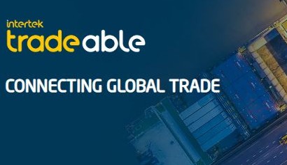 Das Intertek Tradeable-Logo verbindet den globalen Handel miteinander und dahinter steht eine Fracht